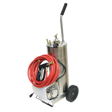 B&G Wood Treatment System WTS foamer and sprayer with air compressor, white background